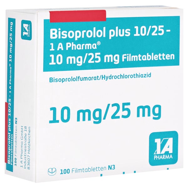 BISOPROLOL plus 10/25-1A Pharma Filmtabletten 100 St