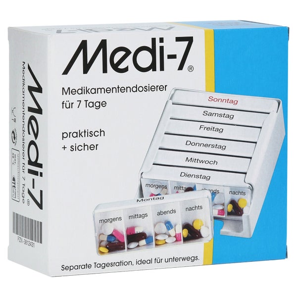 MEDI 7 Medikamentendosierer 7 Tage weiß 1 St