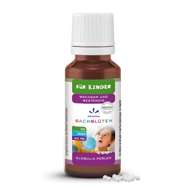 Lemon Pharma Bachblüten Globuli Kinder – Wachsam & Beständig 20 g