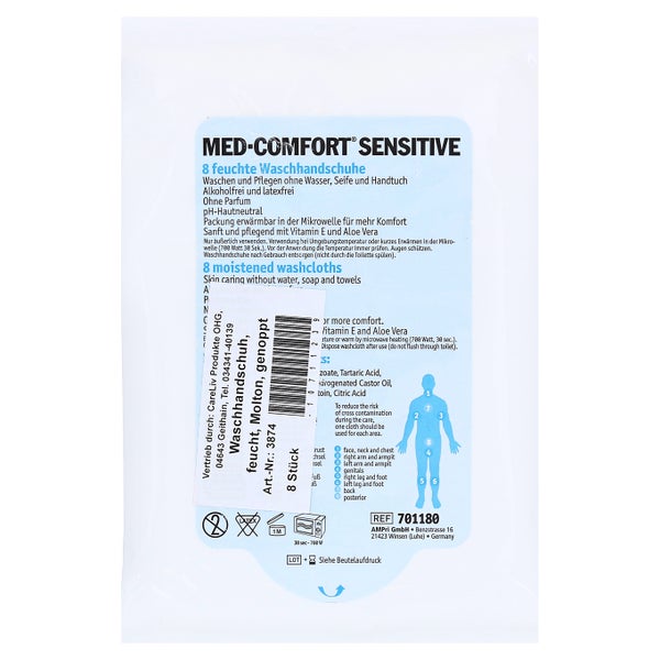 Waschhandschuhe Molton Feucht genoppt su 8 St
