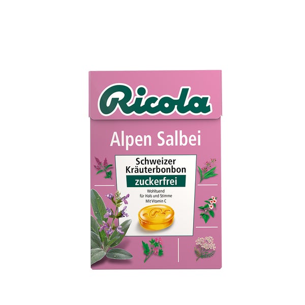Ricola Alpen Salbei ohne Zucker Box 50 g