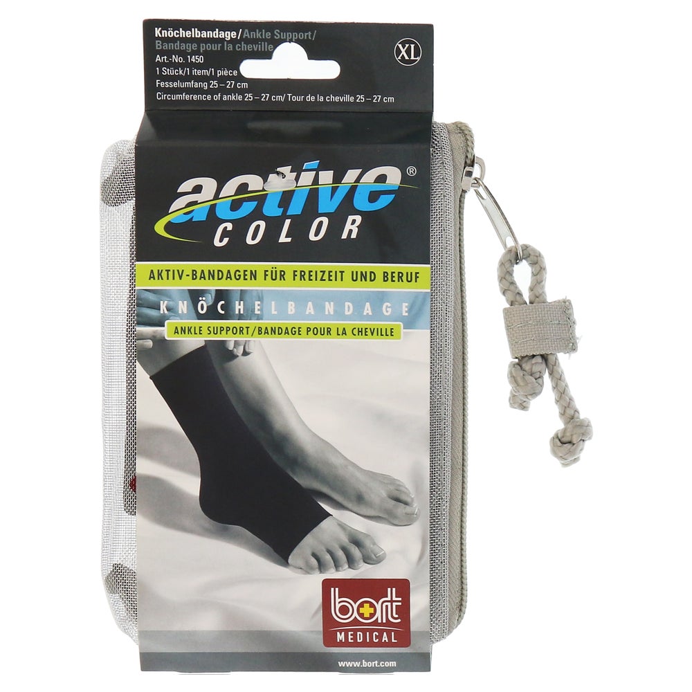 Bort ActiveColor Knöchelbandage XL +25cm schwarz