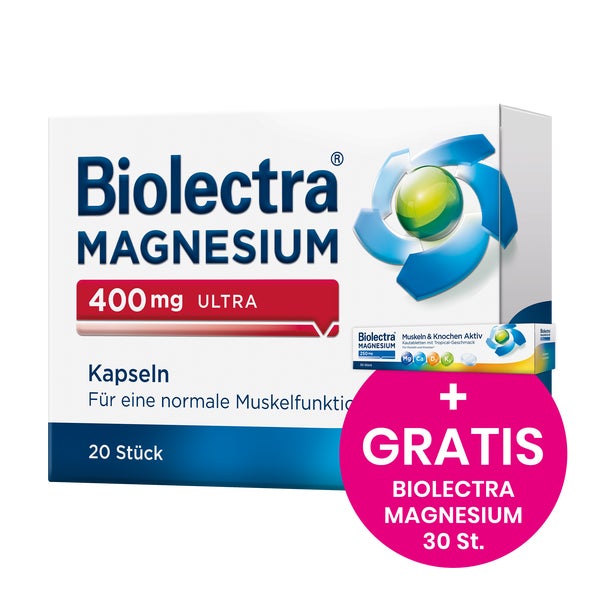 Biolectra Magnesium 400 mg Kapseln 20 St