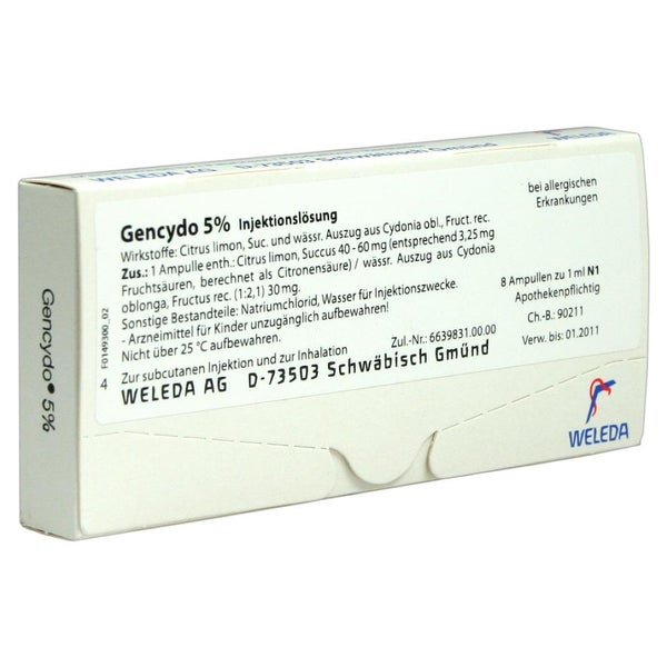 Gencydo 5% Injektionslösung 8 St