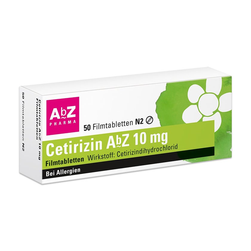 Cetirizin AbZ 10 mg Allergietabletten 50 St
