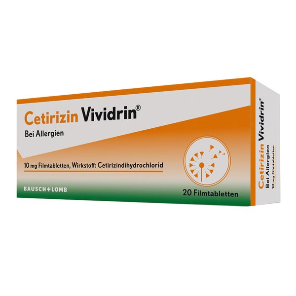 Cetirzin Vividrin - Schnell wirksame Allergietabletten 20 St