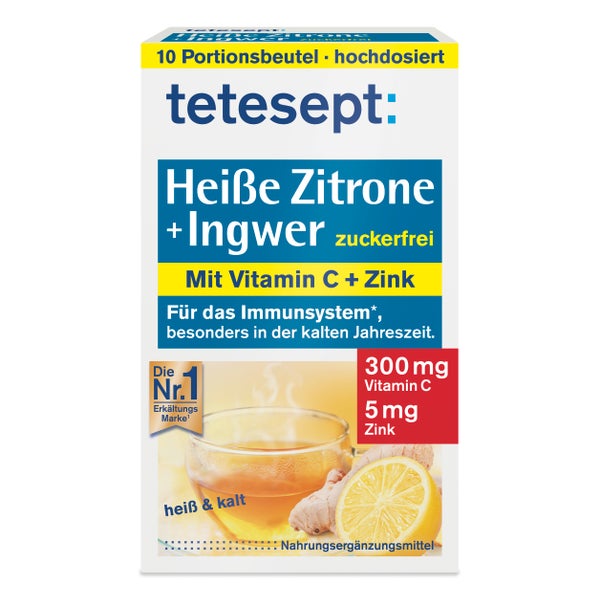 Tetesept Heiße Zitrone mit Ingwer zucker 10X3 g