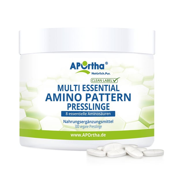 APOrtha® Multi essential Amino Pattern - Aminosäuren EAA mit BCAA - vegane Presslinge 300 St