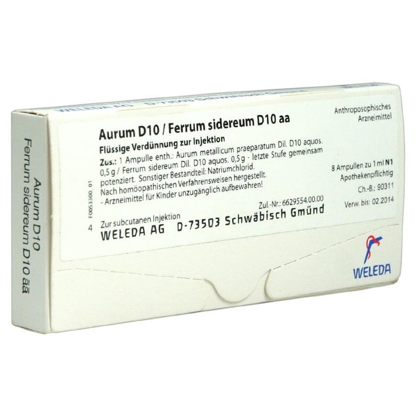 Aurum D 10/ferrum sidereum D 10 aa Ampul 8X1 ml