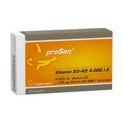 Produktabbildung: proSan Vitamin D3+K2 4.000 I.E. 30 St