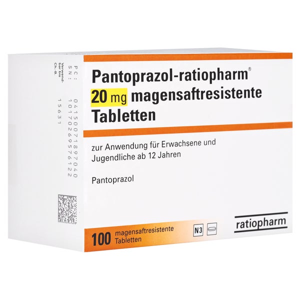 PANTOPRAZOL-ratiopharm 20 mg magensaftr.Tabletten 100 St