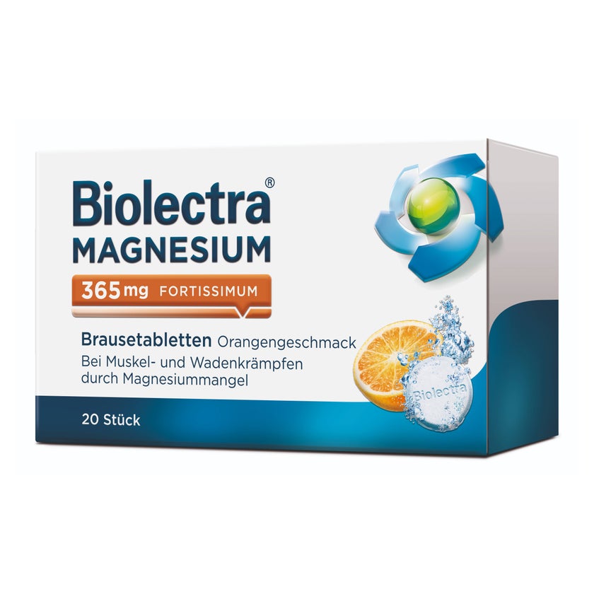 Biolectra Magnesium 365 mg fortissimum Orange Wadenkrämpfe 20 St