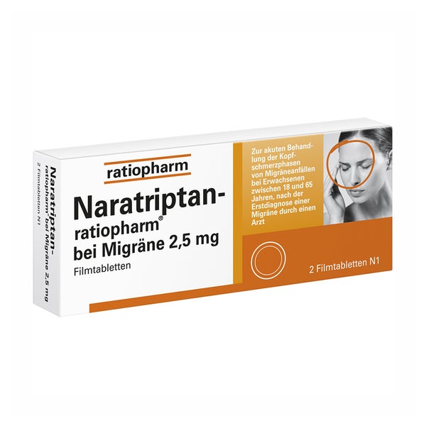 Naratriptan ratiopharm 2,5 mg 2 St