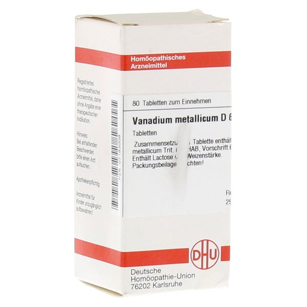 Vanadium Metallicum D 6 Tabletten 80 St