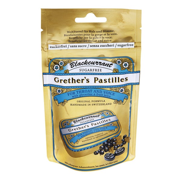 Grether’s Pastillen Blackcurrant Refill Beutel zuckerfrei 100 g