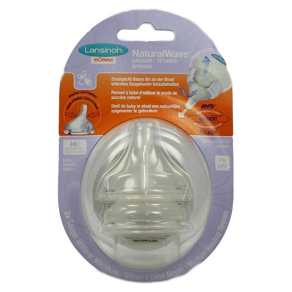 Lansinoh Momma Naturalwave Sauger M 2 St