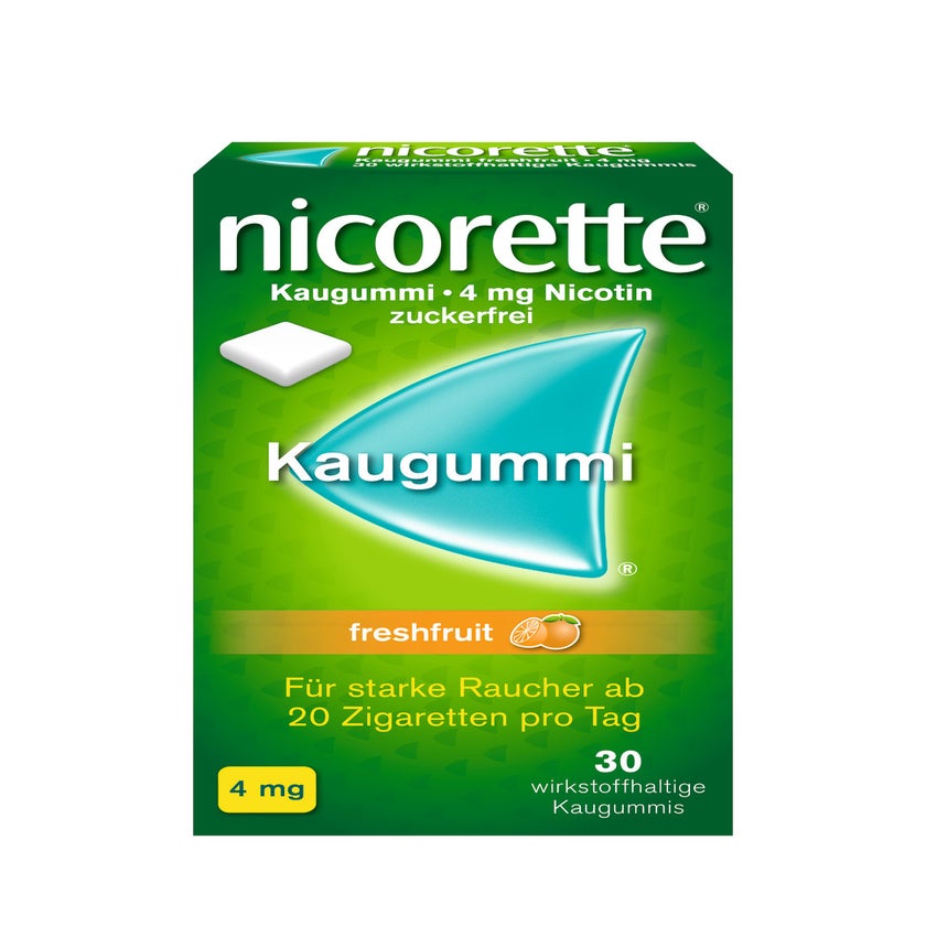nicorette Kaugummi 4mg freshfruit zur Rauchentwöhnung 30 St