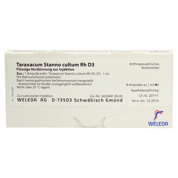 Taraxacum Stanno Cultum RH D 3 Ampullen 8X1 ml
