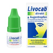 Produktabbildung: Livocab direkt Augentropfen bei Allergien, z.B. Heuschnupfen 4 ml