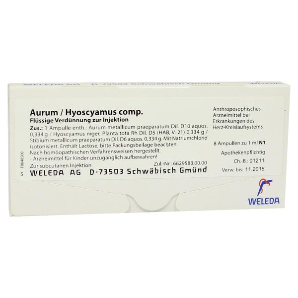 Aurum/hyoscyamus Comp.ampullen 8X1 ml