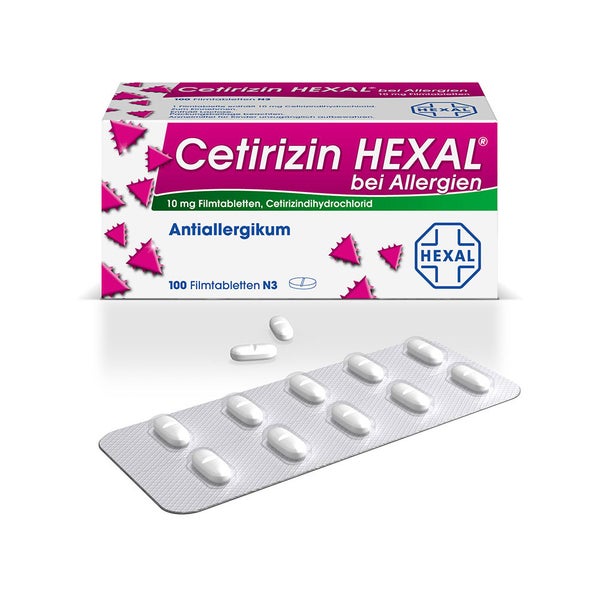 Cetirizin HEXAL Allergietabletten 100 St