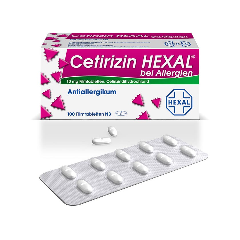 Cetirizin HEXAL Allergietabletten 100 St