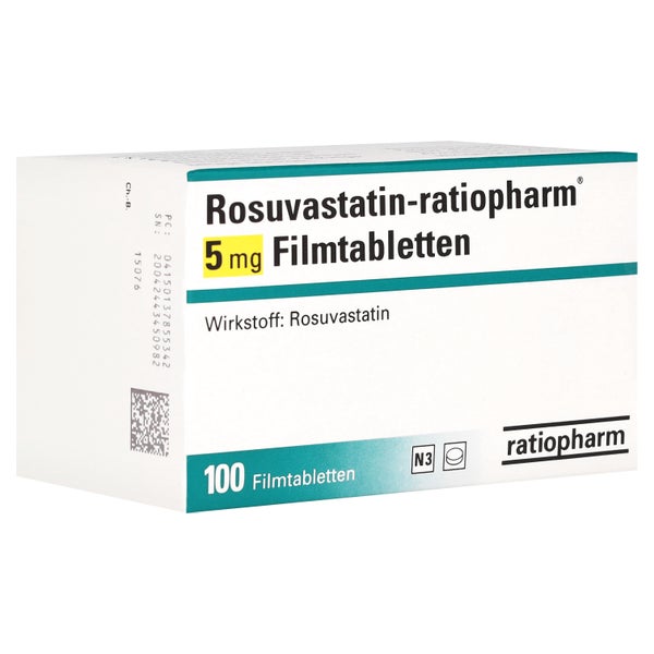 ROSUVASTATIN-ratiopharm 5 mg Filmtabletten 100 St