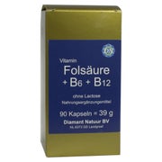 Produktabbildung: Folsäure+b6+b12 ohne Lactose Kapseln 90 St