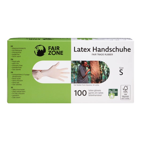 FAIR ZONE Einweg Latex Handschuhe Medium 100 St