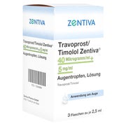 TRAVOPROST/Timolol Zentiva 40 µg+5 mg Augentropfen 3X2,5 ml