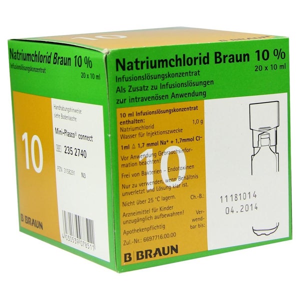 Natriumchlorid 10% Braun MPC Infusionsls 20X10 ml