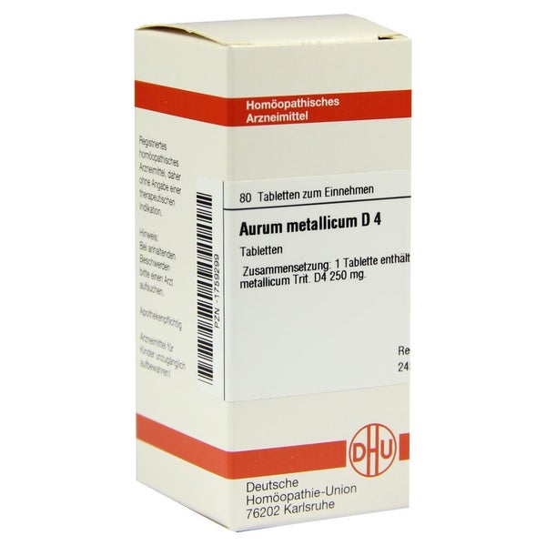 Aurum Metallicum D 4 Tabletten 80 St