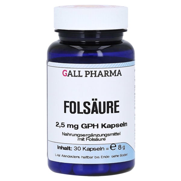 Folsäure 2,5 mg GPH Kapseln 30 St