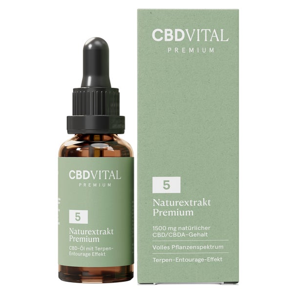 CBD VITAL Bio CBD Öl 5% Naturextrakt Premium Hanf-Tropfen 30 ml