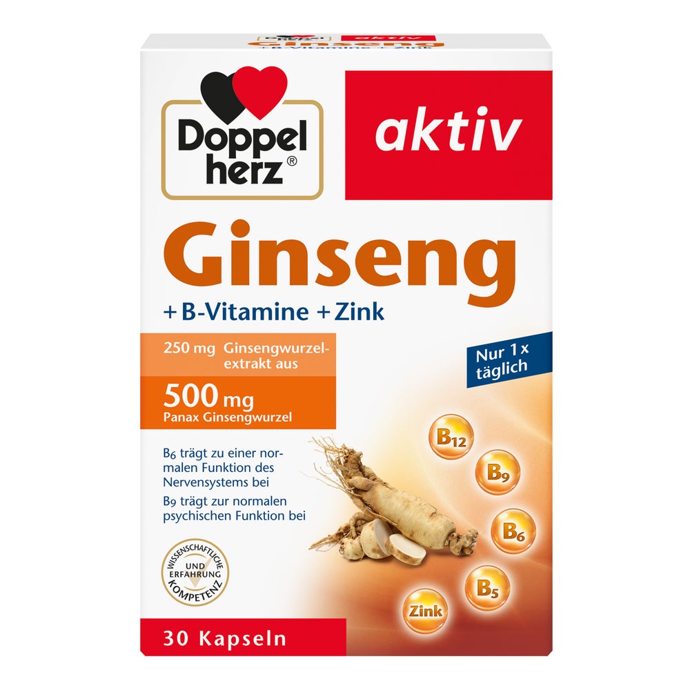 Doppelherz® Ginseng 250 + B-Vitamine + Zink