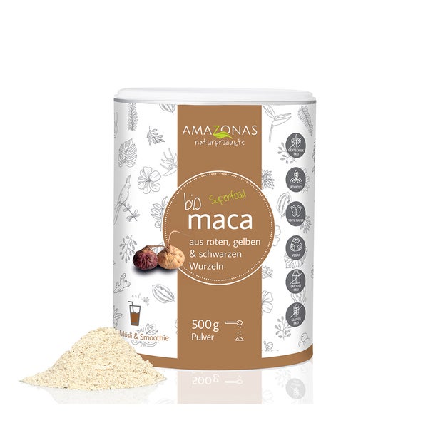Amazonas Maca Bio 100% pur, Energiebooster 500 g