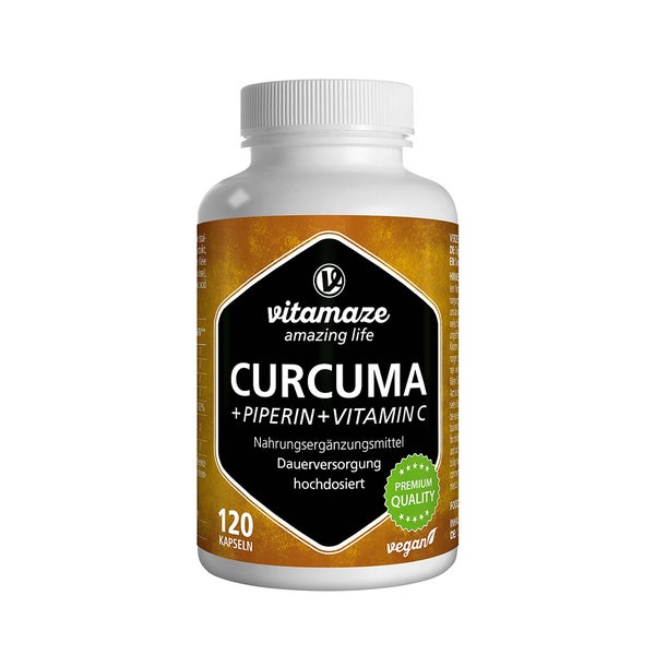 Vitamaze Curcuma + Piperin +Vitamin C vegan 120 St