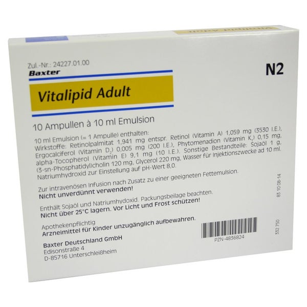 Vitalipid Adult Emulsion zur Infusion Am 10X10 ml