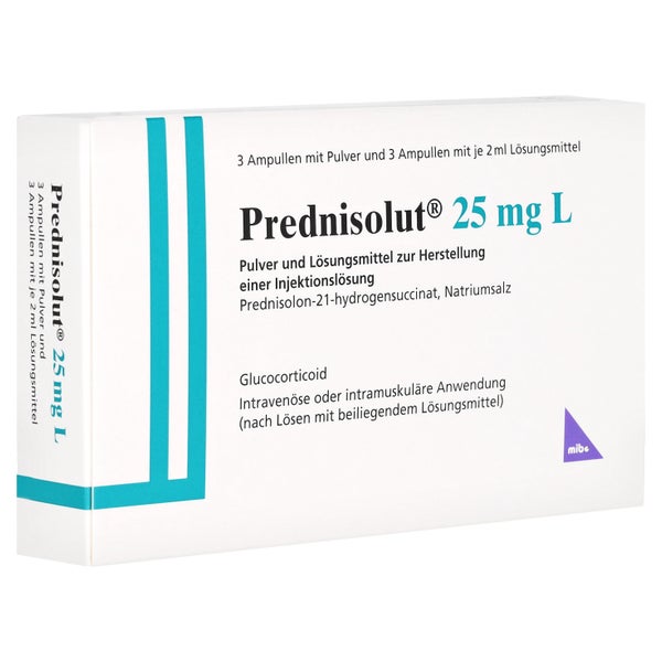 PREDNISOLUT 25 mg L Plv.u.Lsm.z.H.e.Injektionslsg. 3 St