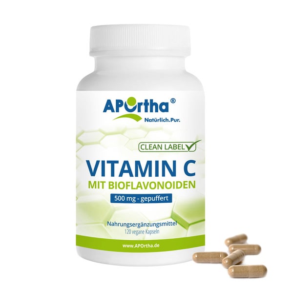 APOrtha® Vitamin C 500 mg - gepuffert - vegane Kapseln 120 St