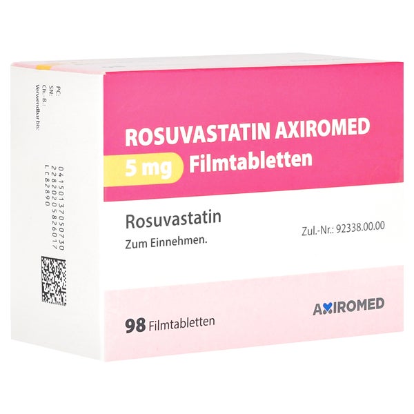 ROSUVASTATIN AXIROMED 5 mg Filmtabletten 98 St
