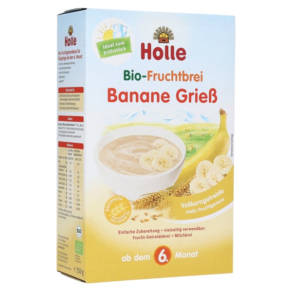Holle Bio Fruchtbrei Banane Grieß 250 g