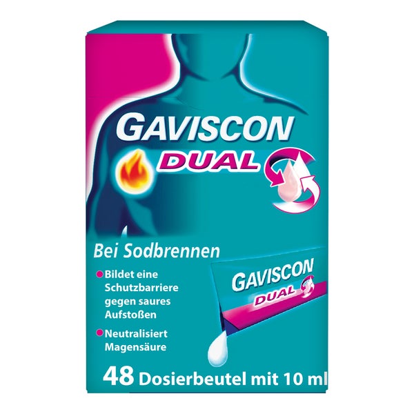 GAVISCON Dual Suspension mit Zweifachwirkung gegen Sodbrennen 48X10 ml