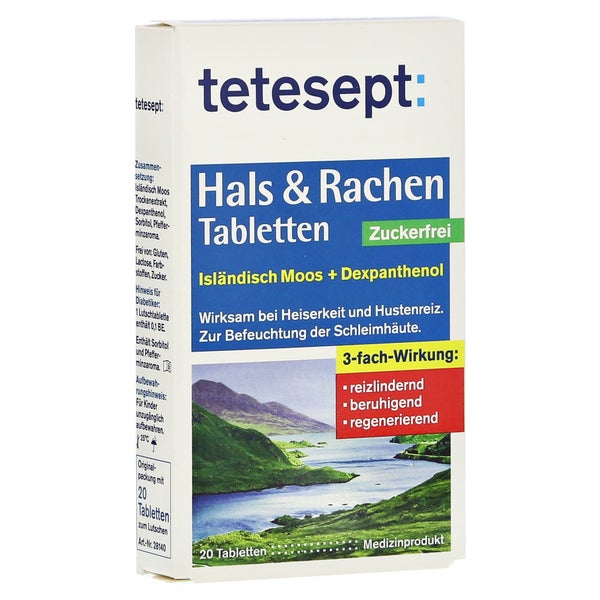 Tetesept Hals & Rachen Tabletten zuckerf 20 St