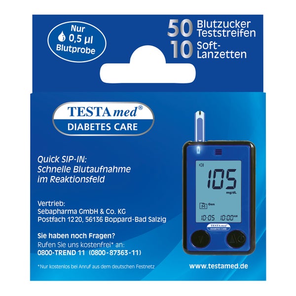 Testamed GlucoCheck Advance 50 Teststreifen + 10 Lanzetten 1 P
