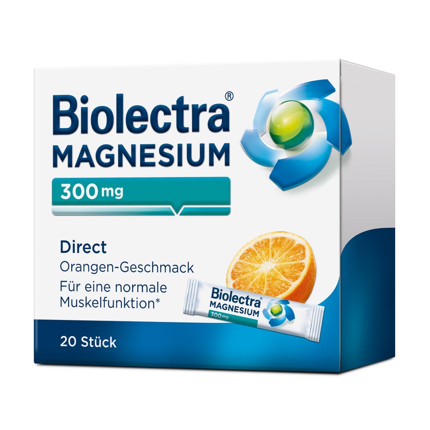 Biolectra Magnesium 300 mg Direct Orange vegan & zuckerfrei 20 St