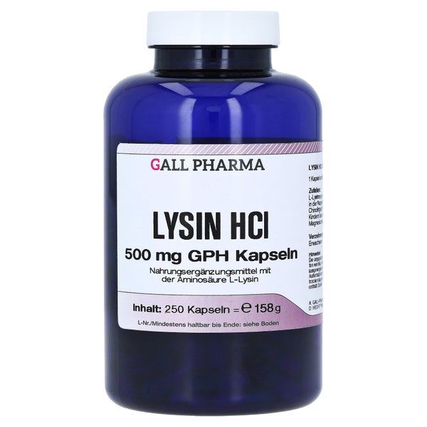 Lysin HCL 500 mg GPH Kapseln 250 St