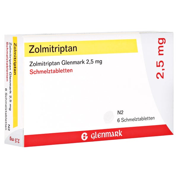 ZOLMITRIPTAN Glenmark 2,5 mg Schmelztabletten 6 St