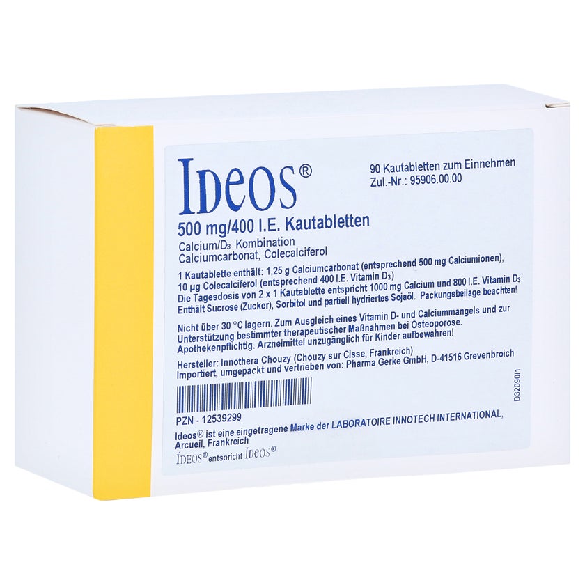 Ideos 500 Mg/400 I.E. Kautabletten - Reimport 90 St