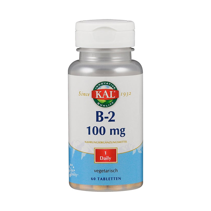 KAL Vitamin B2 Riboflavin 100 mg 60 St